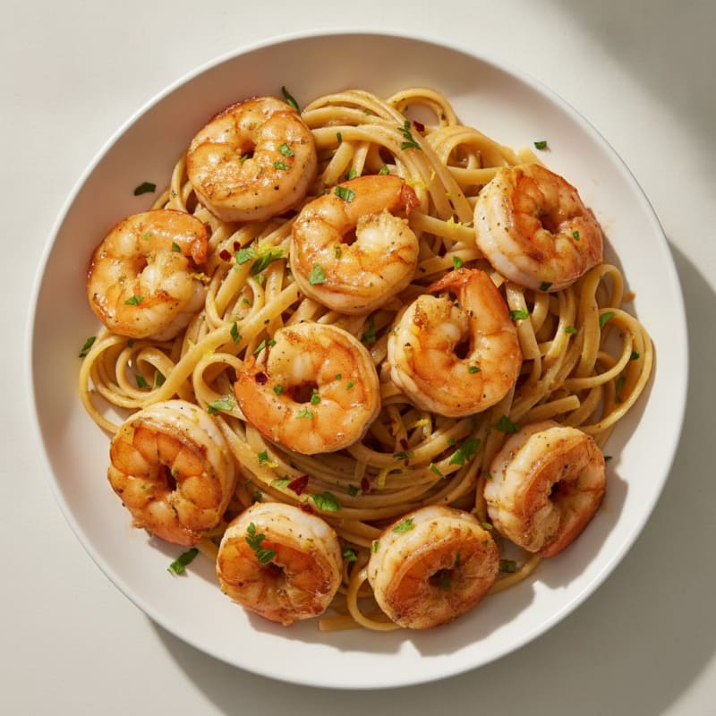 Garlic Butter Shrimp Scampi with Linguine