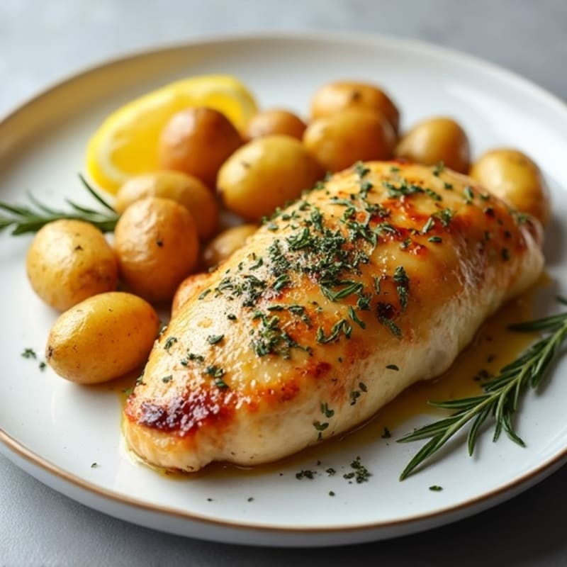 Herb-Roasted Chicken with Crispy Lemon Potatoes