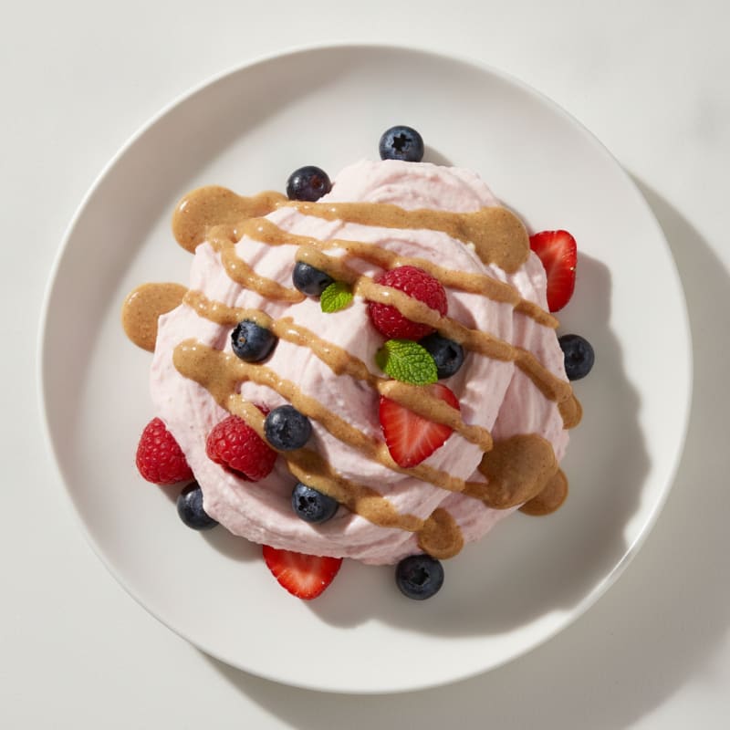 Greek Yogurt Protein Mousse with Mixed Berries