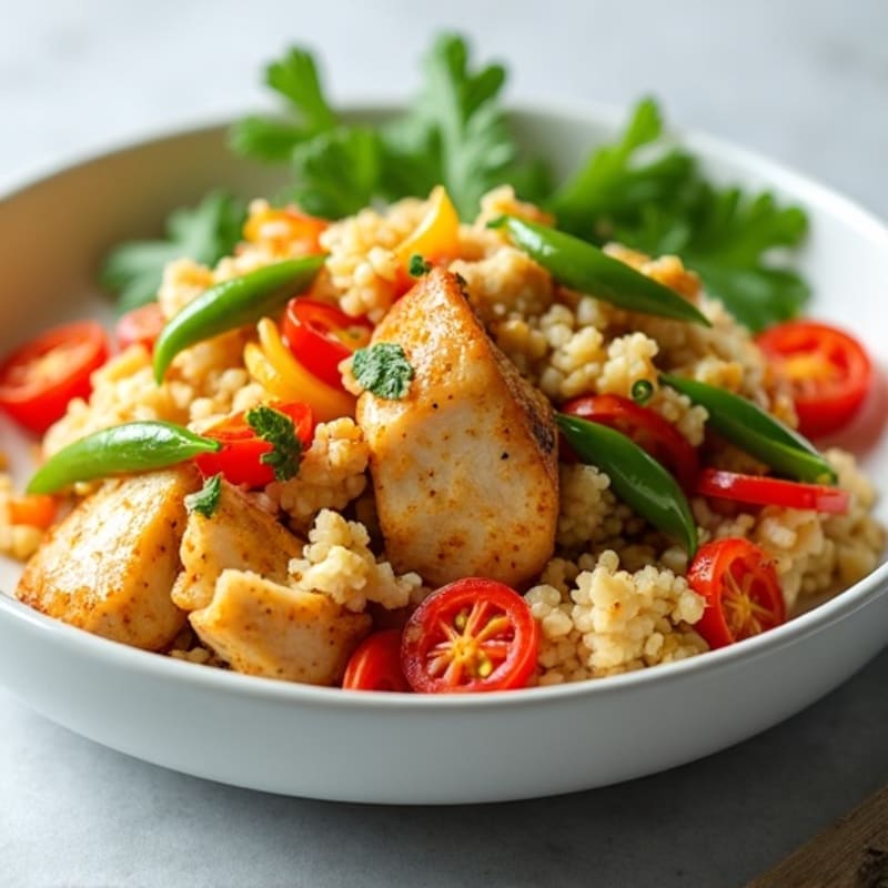 Cauliflower Rice Chicken Stir-Fry