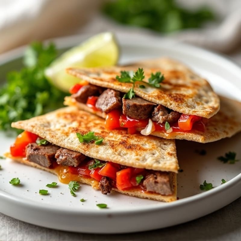 Lean Steak and Bell Pepper Quesadillas