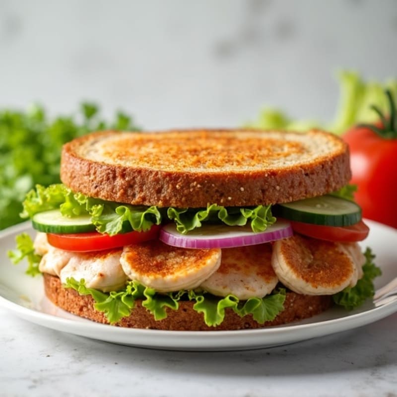 Crispy Turkey and Fresh Veggie Whole Wheat Sandwich