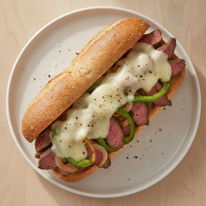 Classic Philly Cheesesteak Sandwich