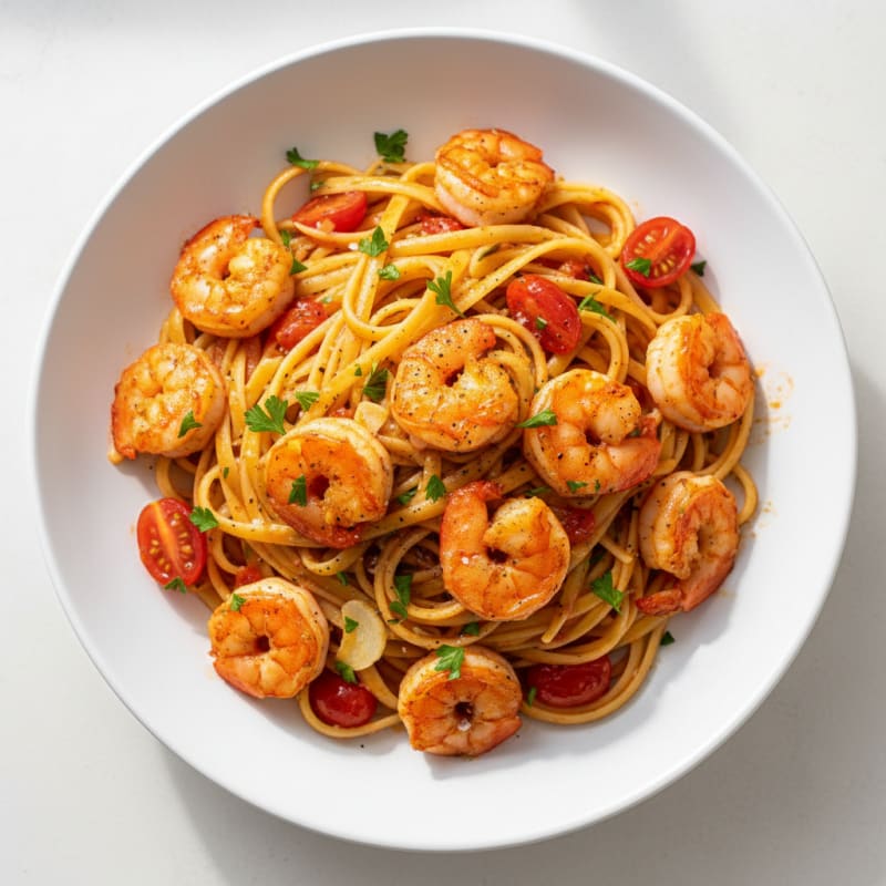 Spicy Calabrian Chili Shrimp Linguine
