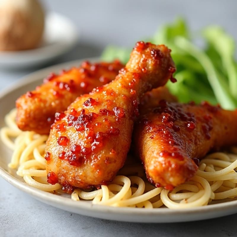 Crispy Baked Chicken with Sweet and Spicy Glaze