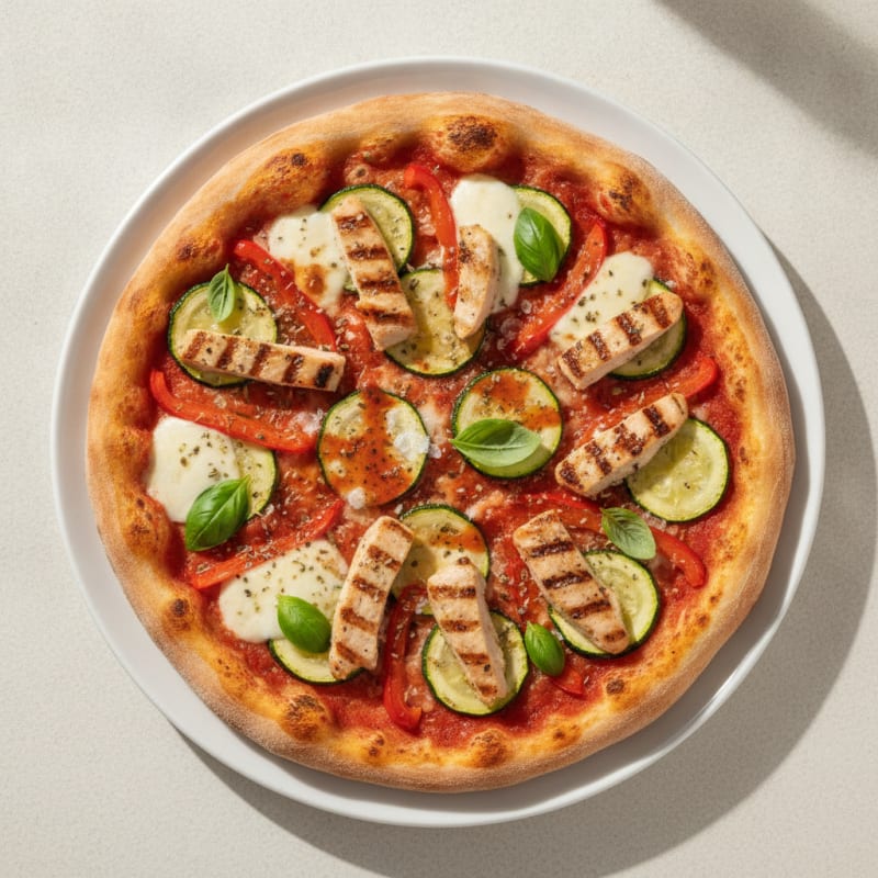 Margarita Pizza with Roasted Vegetables