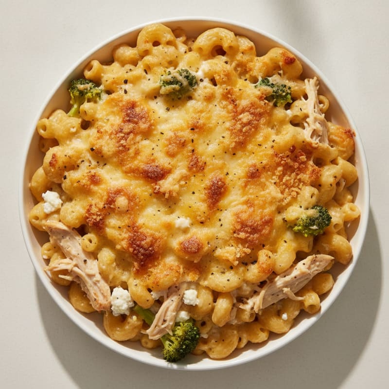 Baked Macaroni with Three Cheeses