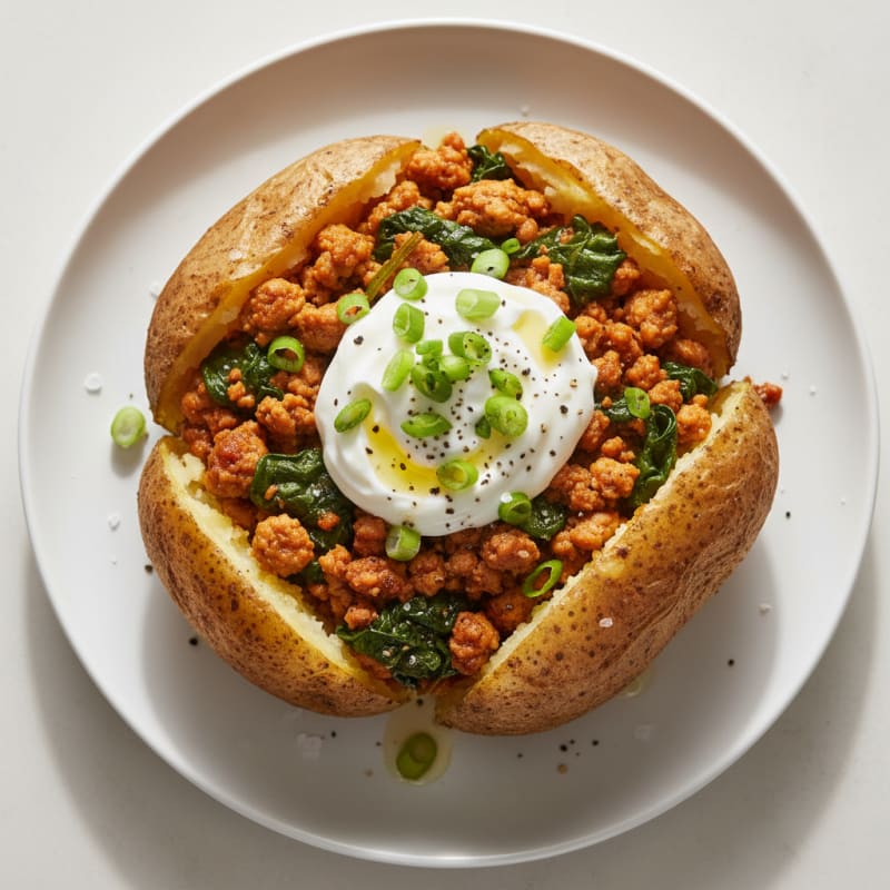Hearty Loaded Baked Potatoes with Savory Toppings