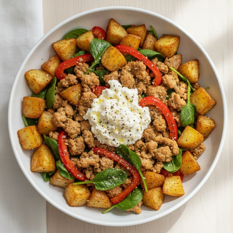Ground Chicken and Potato Power Bowl