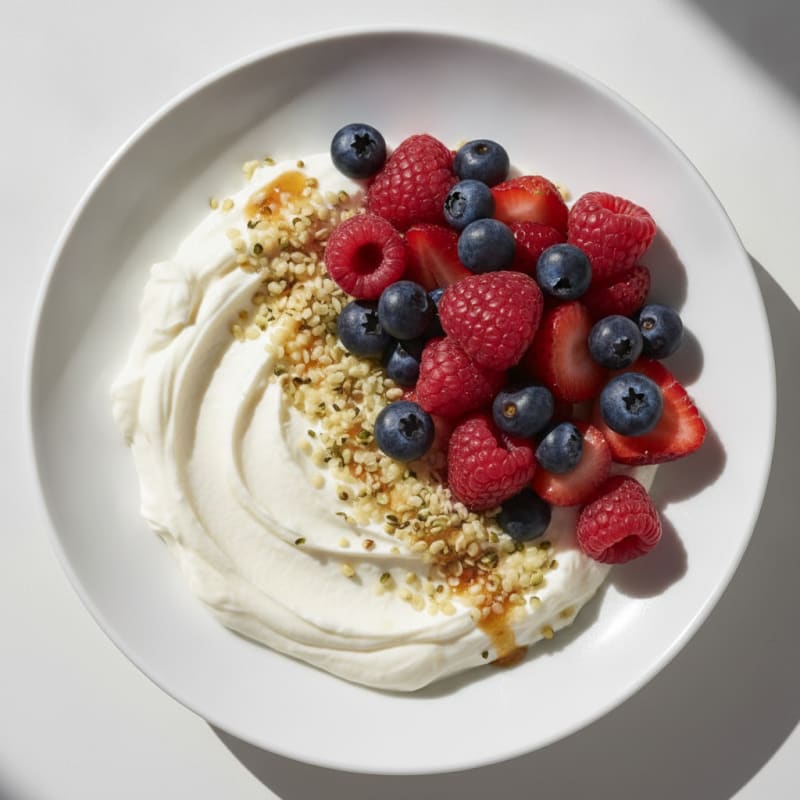 Silky Protein Yogurt Bowl with Mixed Berries