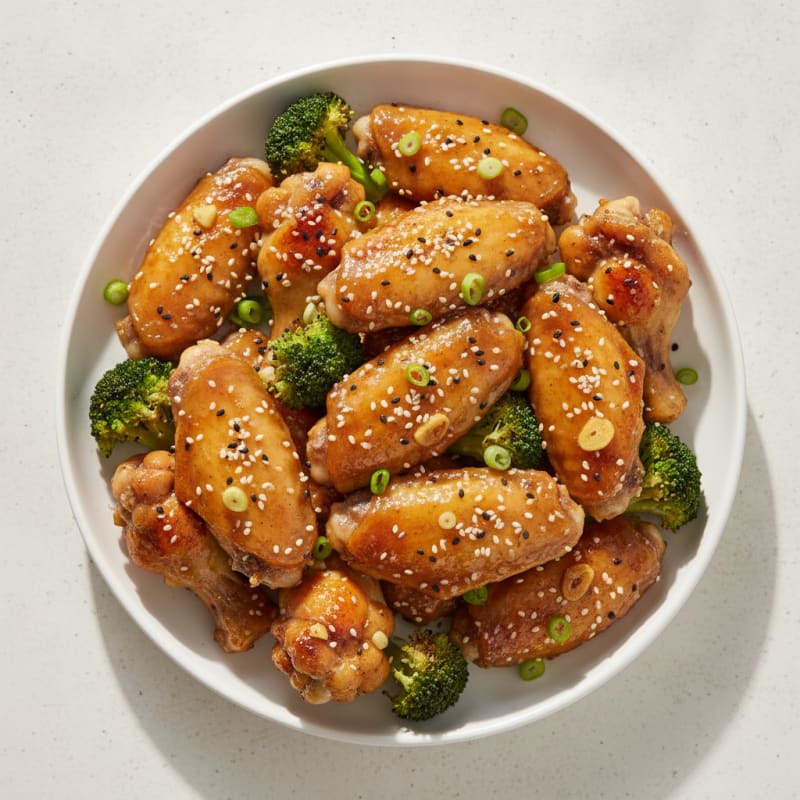 Honey-Glazed Chicken Wings with Sesame
