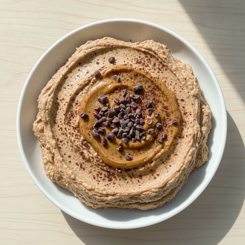 Chocolate Protein Mousse with Almond Butter Swirl