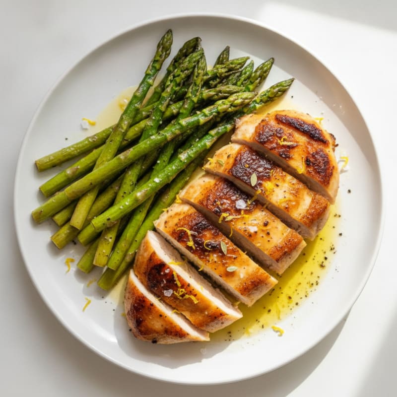 Lemon Herb Chicken with Roasted Asparagus