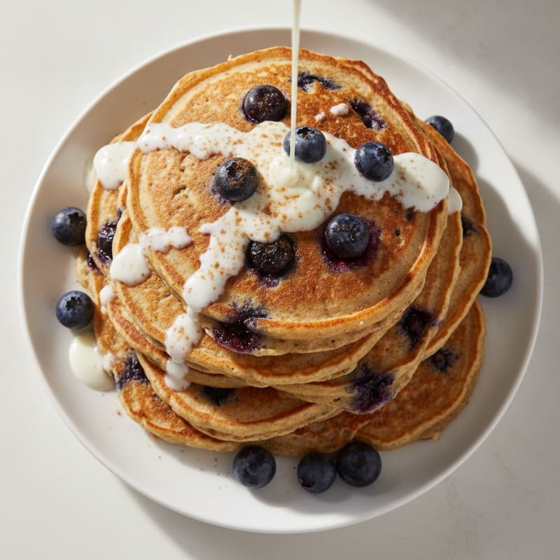 Fluffy Berry Protein Pancakes