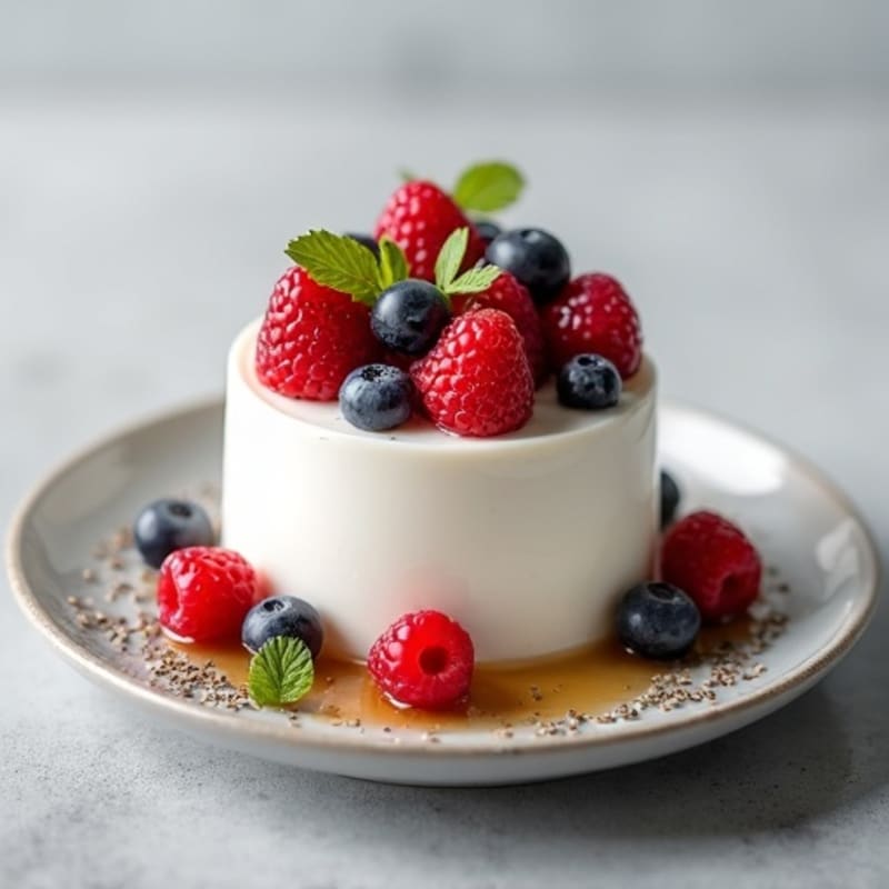 Silky Greek Yogurt Protein Mousse with Mixed Berries
