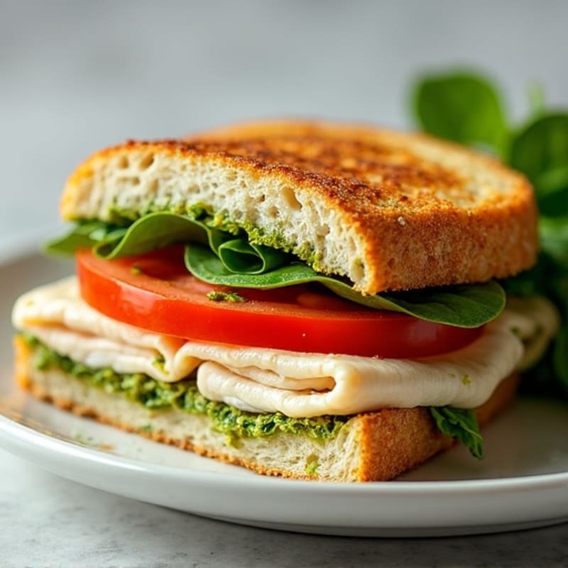 Healthy Turkey Pesto Panini