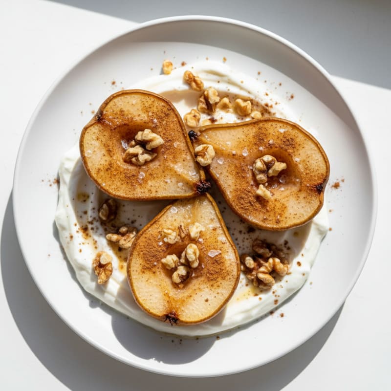 Baked Pears with Cinnamon and Walnuts