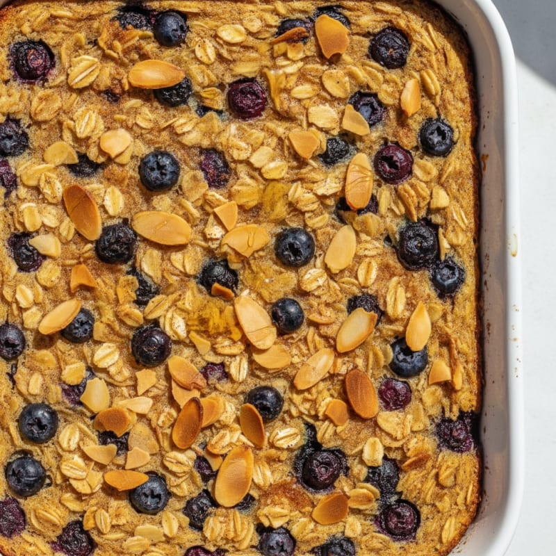 Blueberry Almond Oatmeal Bake