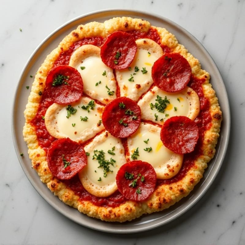 Cauliflower Crust Pizza with Turkey Pepperoni