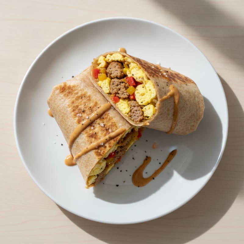 Sausage and Egg Breakfast Burrito