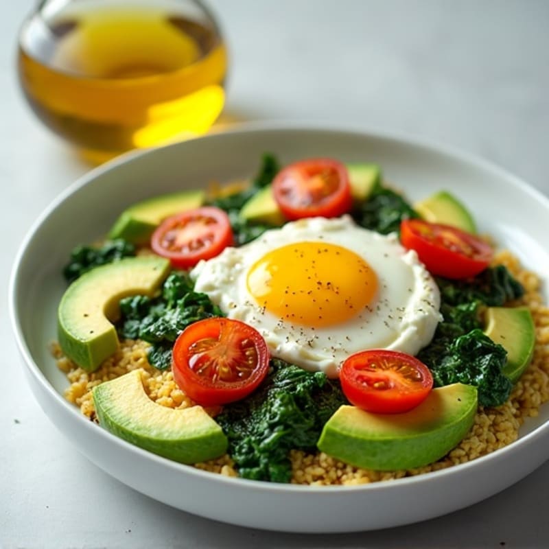 Egg White and Spinach Scramble with Cottage Cheese