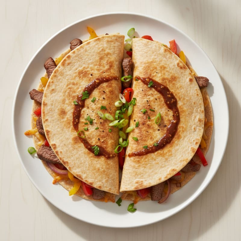 Pan-Seared Steak Quesadillas with Peppers