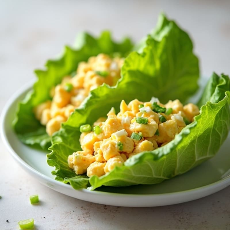 Creamy Egg Salad Lettuce Wraps