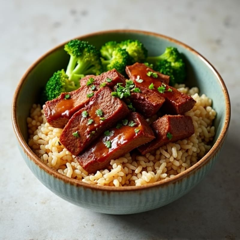 Ginger-Garlic Teriyaki Glazed Beef Bowl