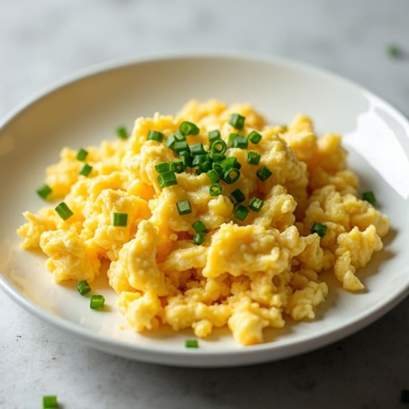 Creamy Cottage Cheese Scramble with Fresh Chives
