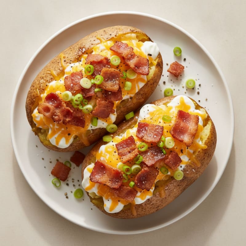 Bacon-Cheddar Stuffed Baked Potatoes