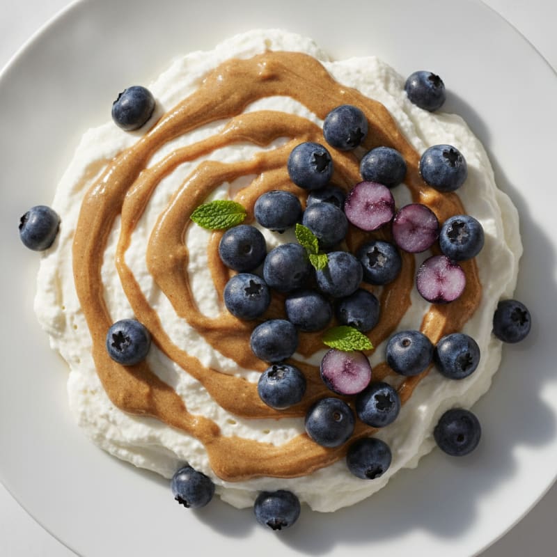 Greek Yogurt Protein Pudding with Almond Butter Swirl