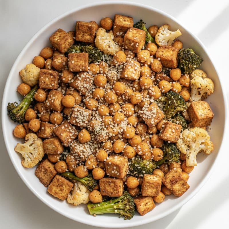 Roasted Vegetable and Chickpea Power Bowl
