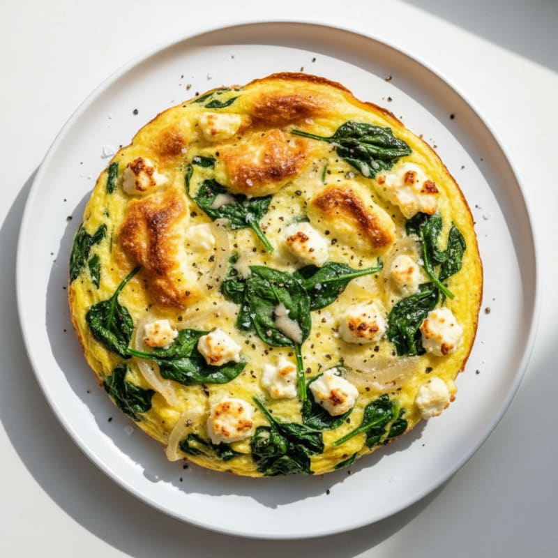 Creamy Spinach and Feta Egg Bake