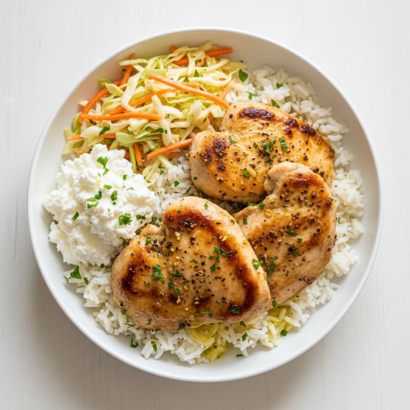 Lemon Herb Chicken Thigh and Rice Bowl