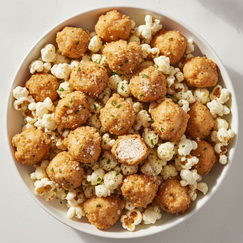 Garlic Parmesan Popcorn Chicken Bowl