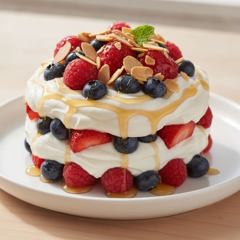 Greek Yogurt Protein Parfait with Mixed Berries