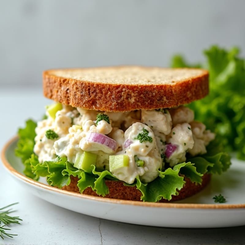 Herb-Roasted Chicken and Greek Yogurt Salad Sandwich