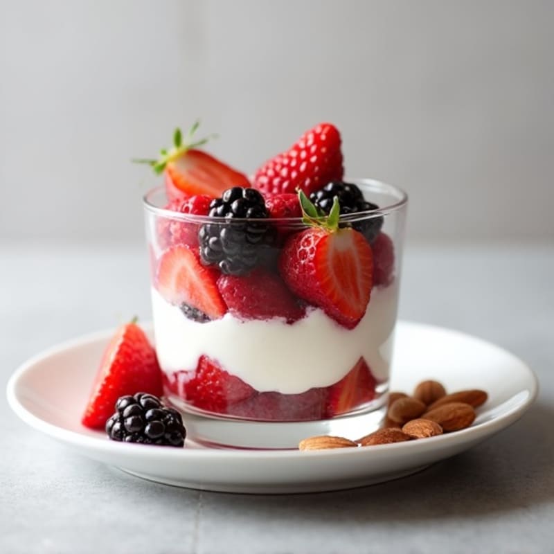 Greek Yogurt Protein Parfait with Mixed Berries