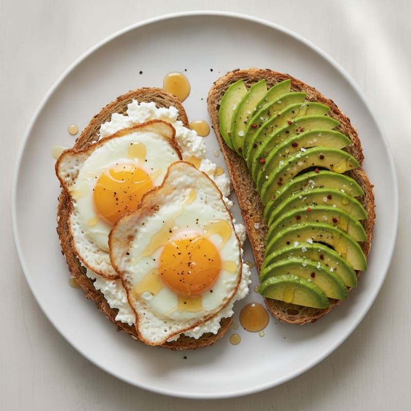 Hot Honey Eggs with Avocado Toast