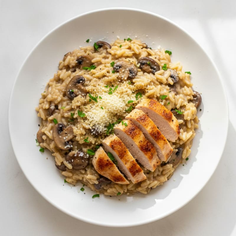 Creamy Parmesan Mushroom Risotto