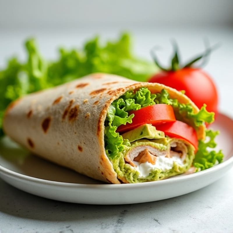 Creamy Avocado Turkey Wrap