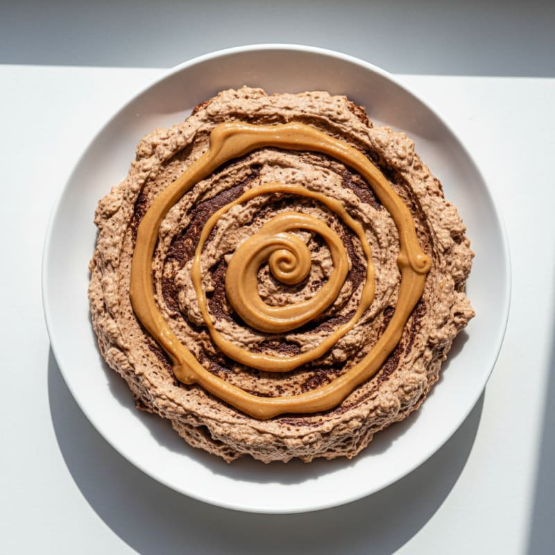 Chocolate Protein Mousse with Peanut Butter Swirl