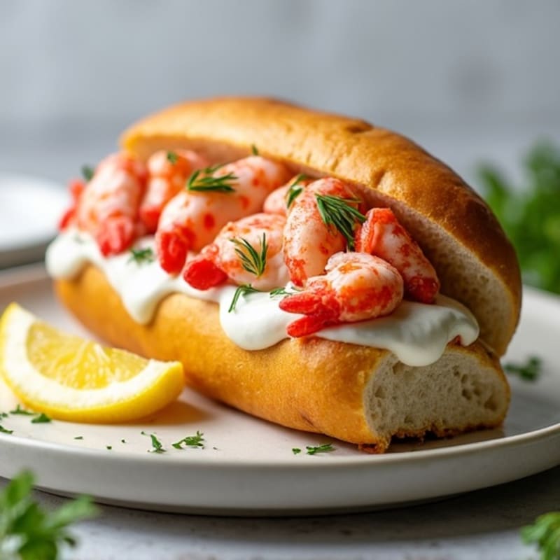 Lightened-Up Fresh Lobster Roll with Lemon-Herb Mayo