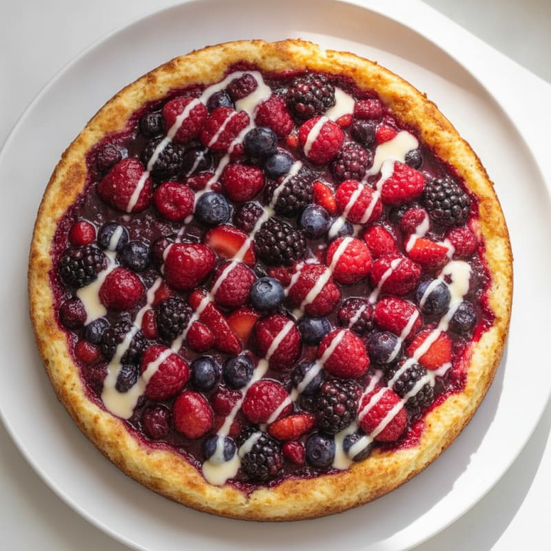 Greek Yogurt Protein Cheesecake with Mixed Berries