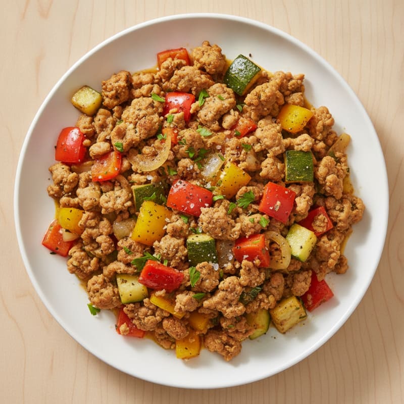 Savory Ground Turkey and Vegetable Skillet