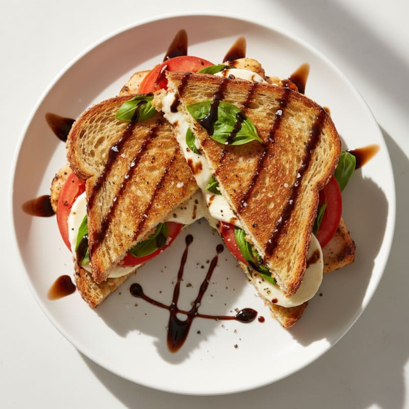 Grilled Caprese Sandwich with Balsamic Glaze