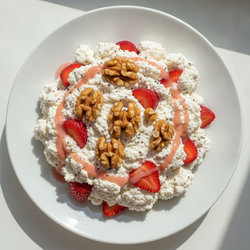 Creamy Cottage Cheese and Berry Protein Mousse