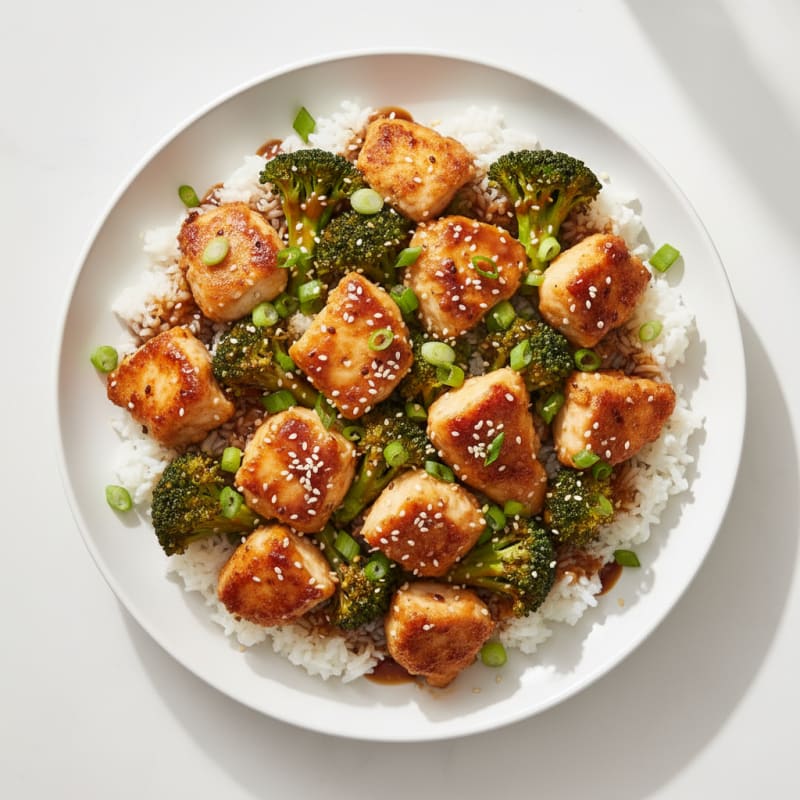 Crispy Teriyaki Chicken and Broccoli