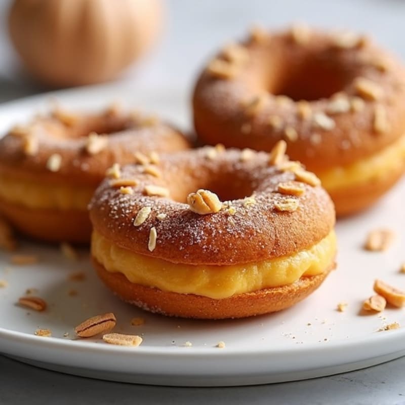 Soft Baked Pumpkin Spice Protein Donuts