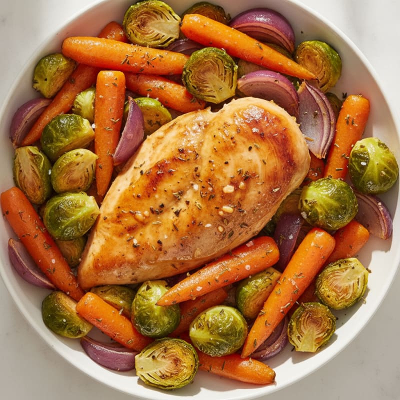 Herb-Roasted Chicken with Roasted Vegetables